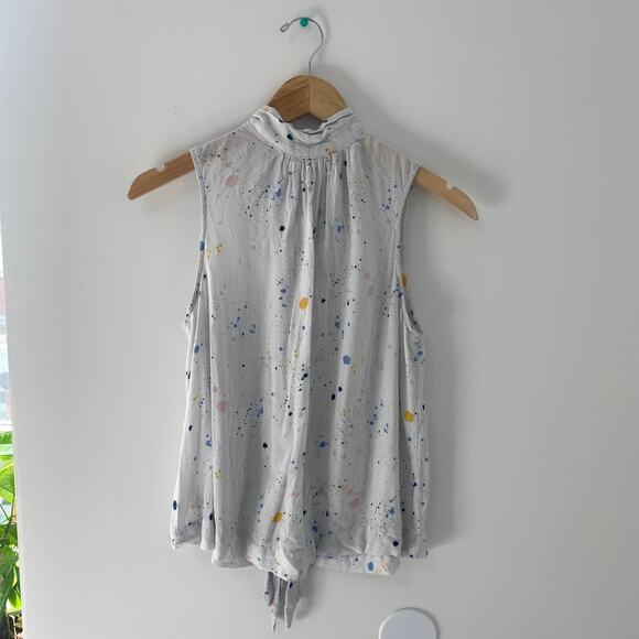 Cloth & Stone Anthropologie Paint Splattered Button Up Tank Size Small - Picture 6 of 6